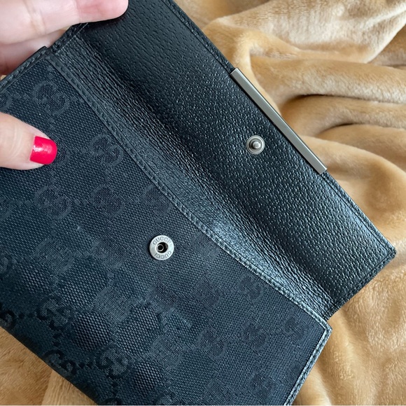 Gucci black monogram canvas long wallet - Picture 8 of 14